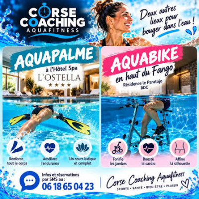 Activité: Séances d'AquaGym, Aquaboxe -> BASTIA LUPINO🌊🎶Aquapalme -> hôtel Ostella BASTIA